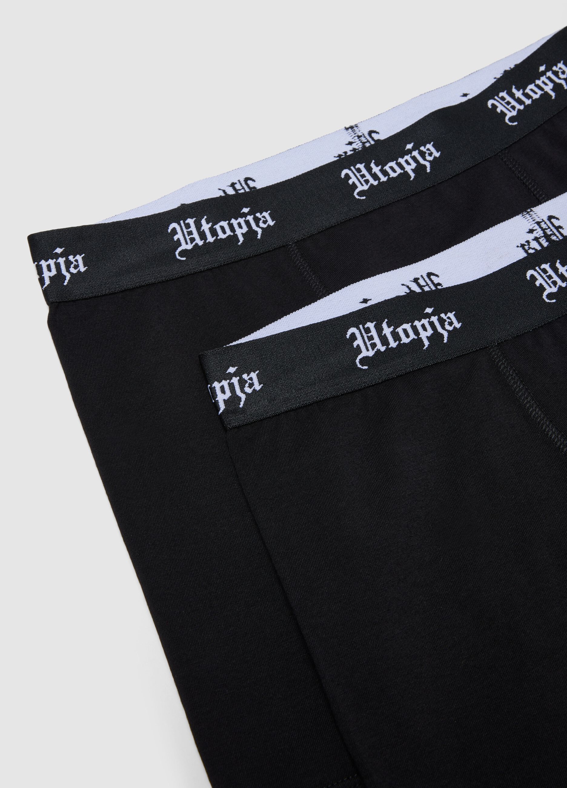 2-Pack Midi Boxer Briefs &ndash; Black