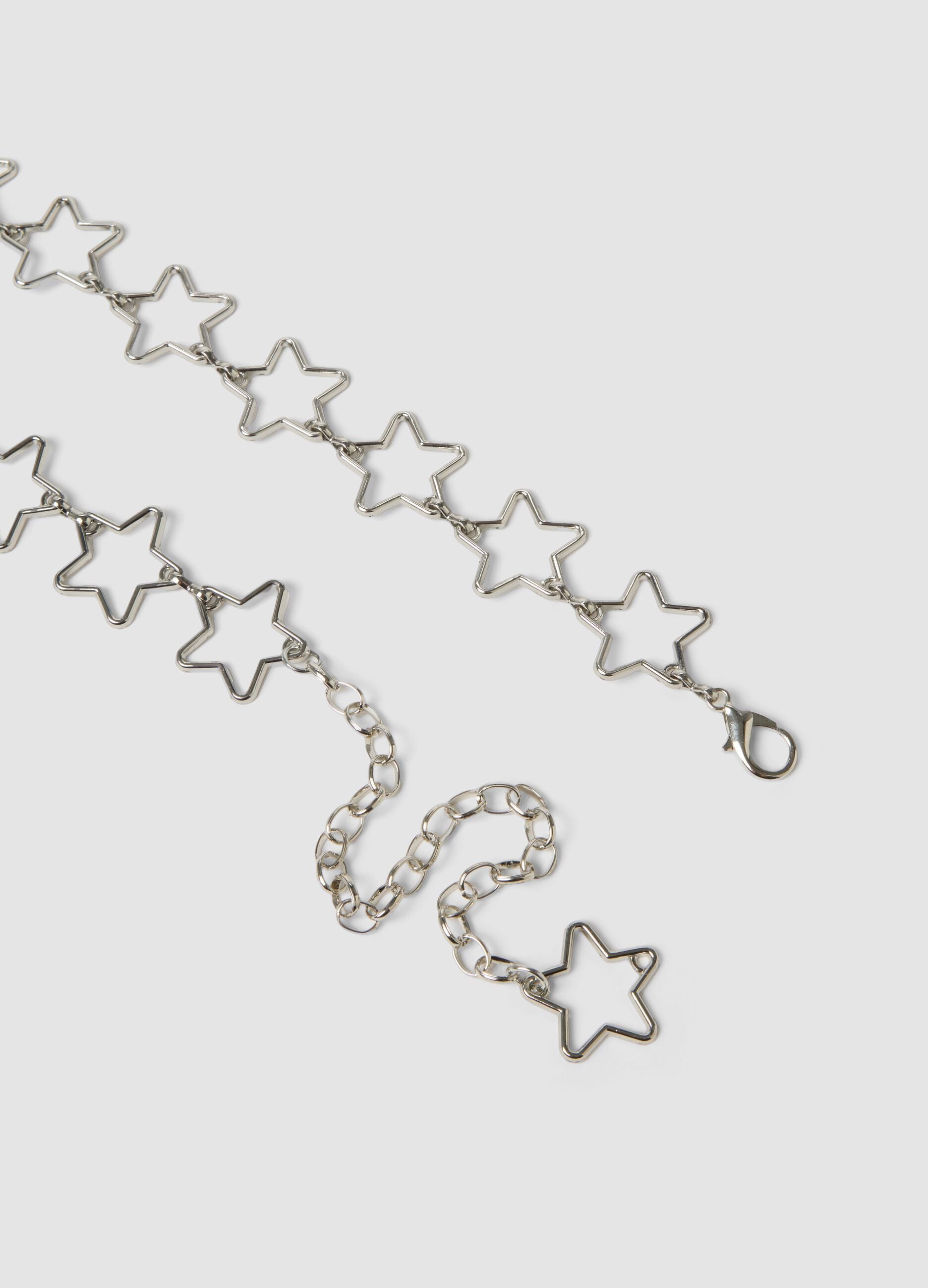 Silver belt with cut-out stars