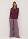 Red ribbed stretch viscose pyjama top_1