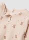 Pink and brown pure organic cotton crew-neck pyjamas for baby girl_3