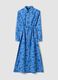 Long blue organic cotton kaftan_4