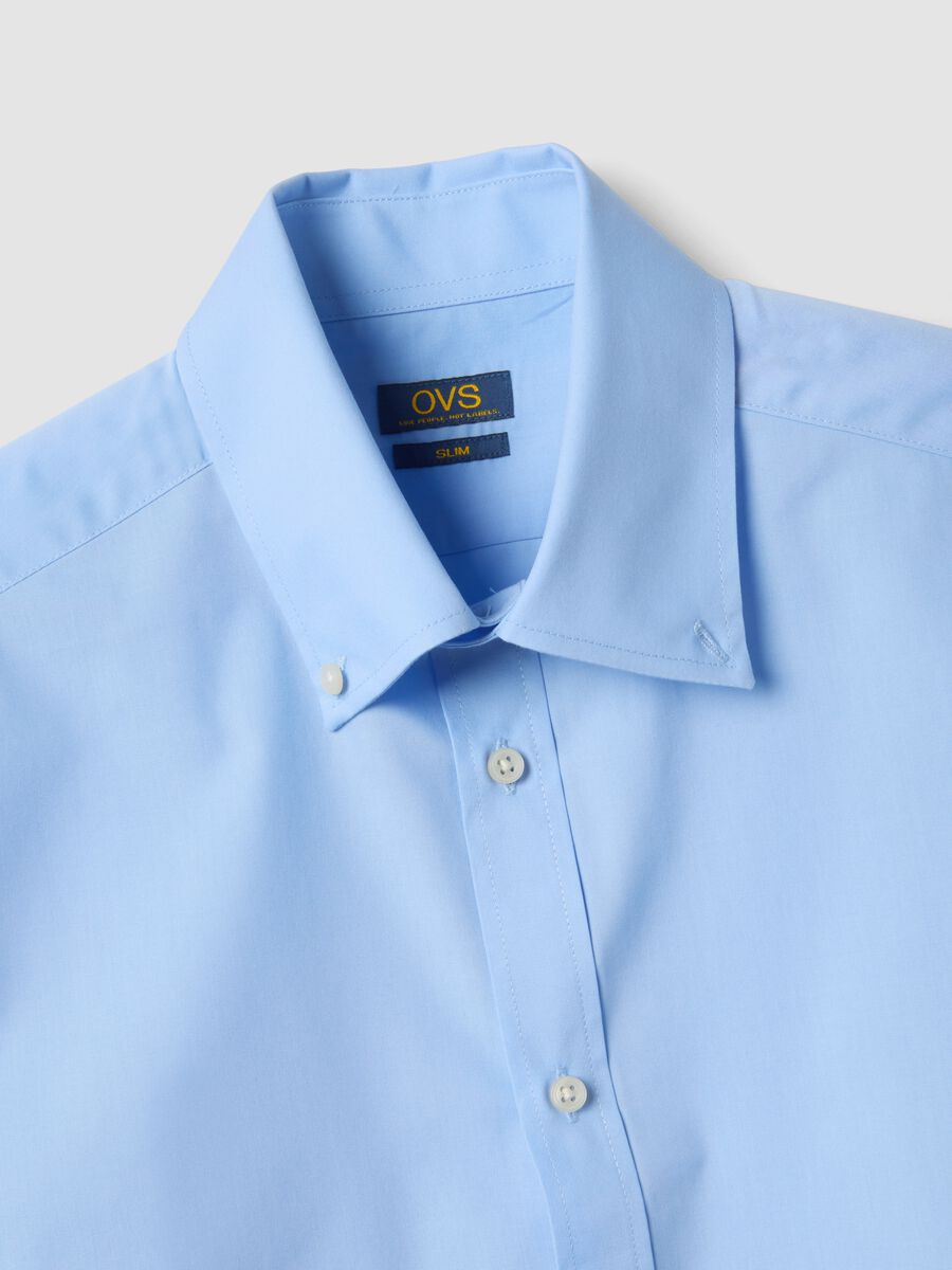 Light blue slim-fit long-sleeve button-down shirt_5