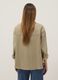 Beige Oversized Fit Stretch Cotton Maternity Shirt_2