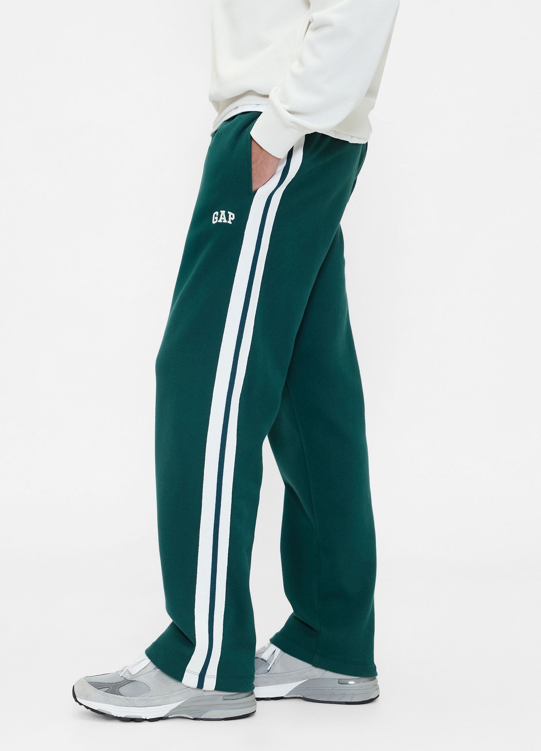 Green Cotton Blend Trousers