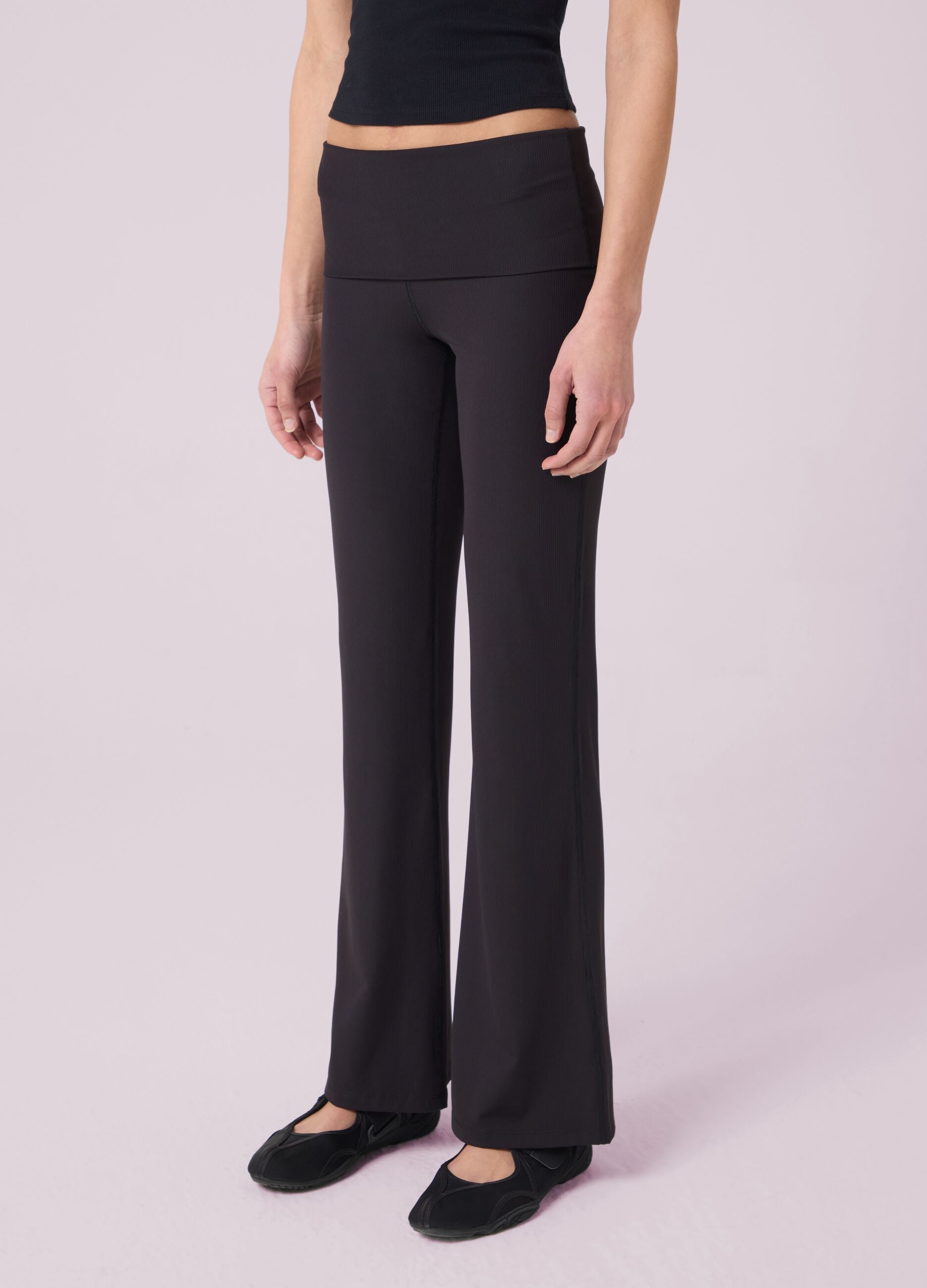 Flared ribbed stretch fabric leggings ALTAVIA STUDIO