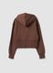 Brown fitted cotton-blend hoodie_2