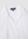 White pure organic cotton kaftan with V-neck_5