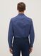 Blue shirt with French collar in pure cotton slim fit_2