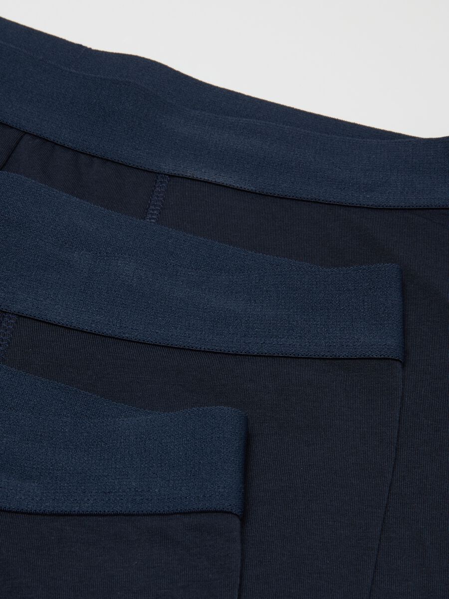 3-pack blue midi boxers in stretch organic cotton, regular fit_5