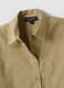 Camicia beige in puro cotone con taschino over fit_5