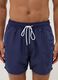 Blue swim shorts with contrast drawstring_1