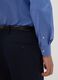 Blue slim-fit shirt with classic collar, easy-iron finish_2