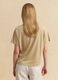 Beige lyocell and cotton-blend T-shirt_3