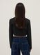 Girls' black cropped blazer, regular fit_1