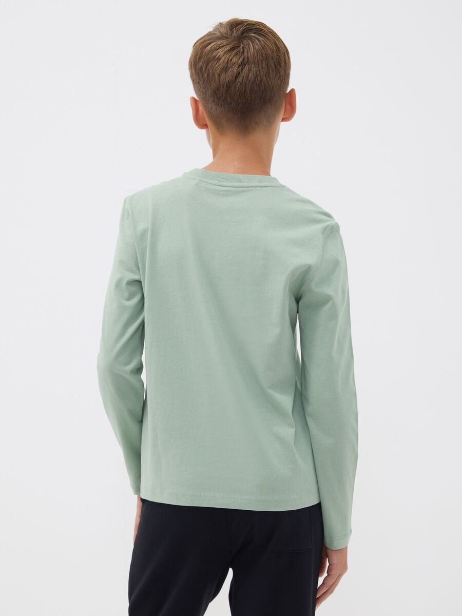 Green pure organic cotton T-shirt with &ldquo;Get Hype&rdquo; print for boys_1