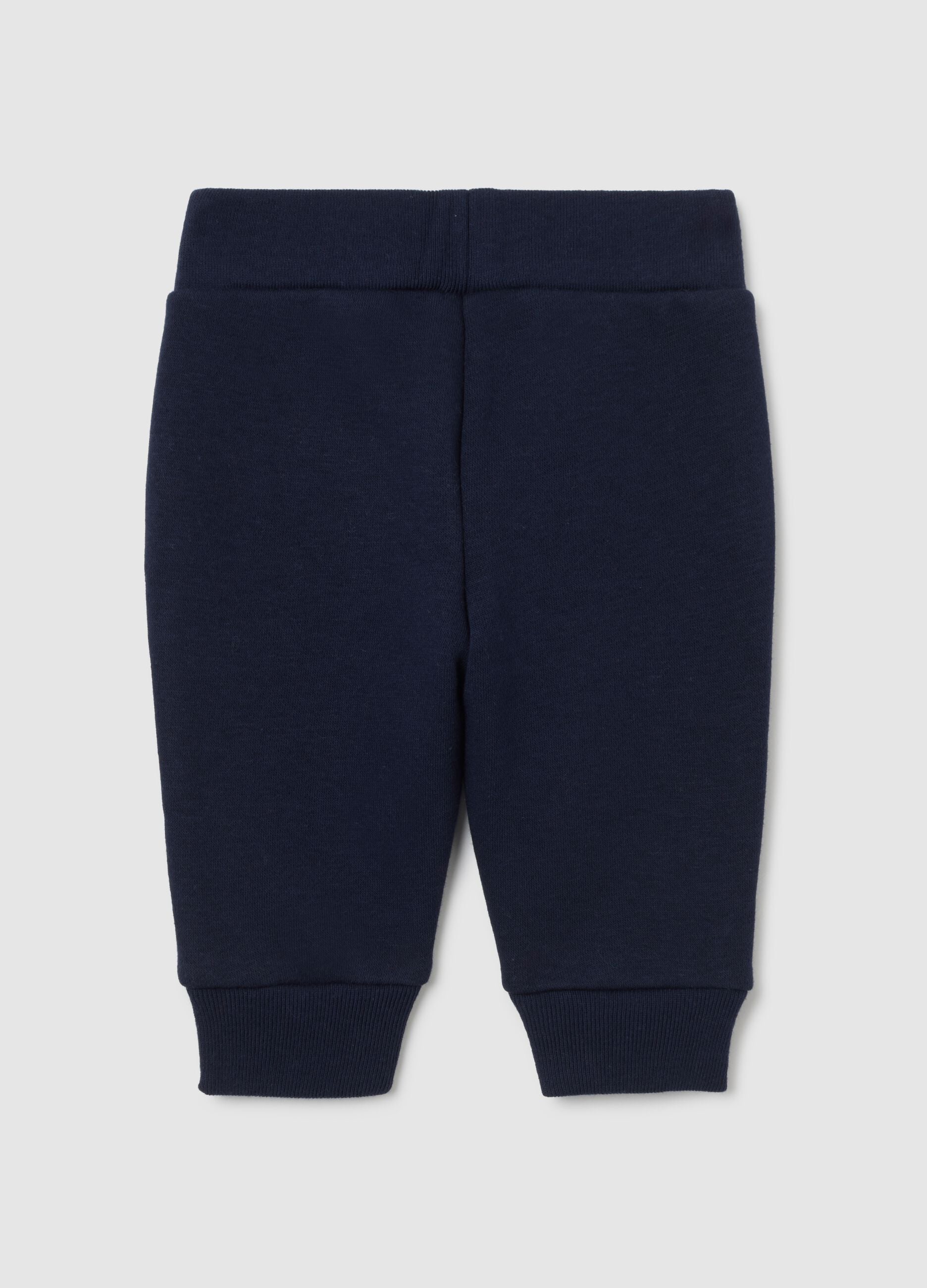 Fleece joggers with logo embroidery