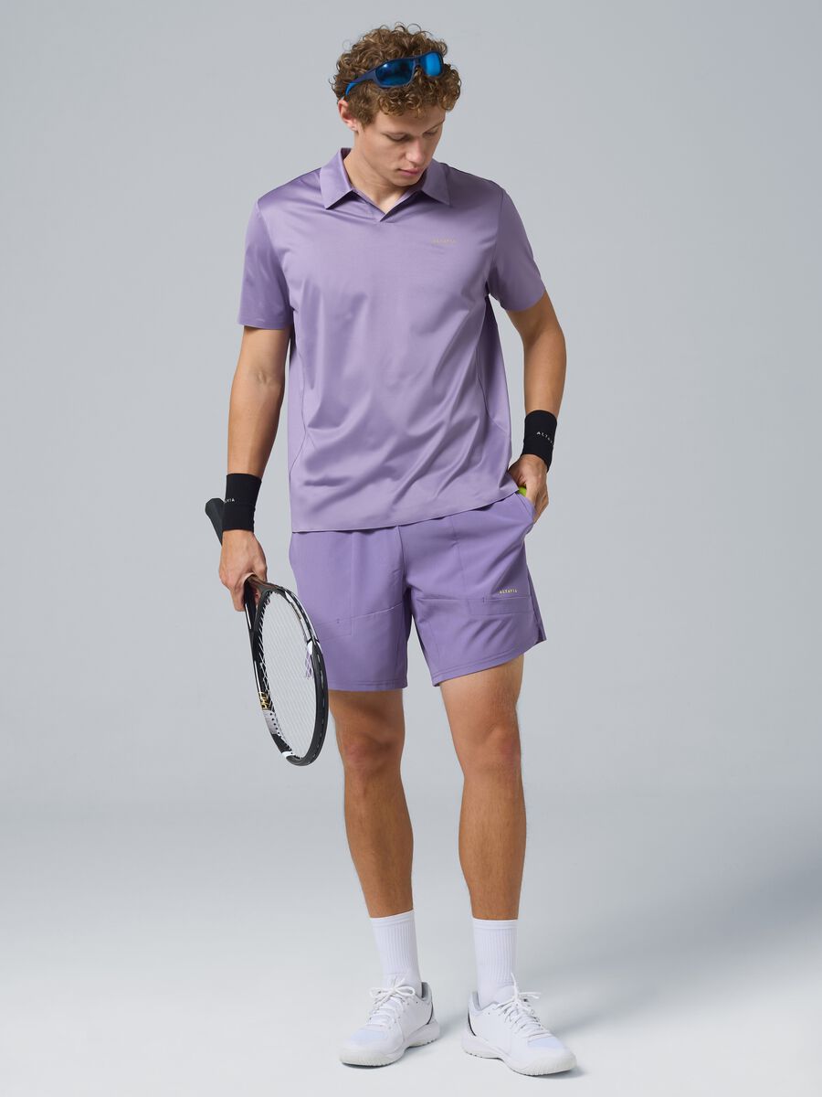 Purple ALTAVIA COURT sports polo in stretch fabric_0