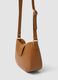 Brown shoulder bag with flap and adjustable strap_2