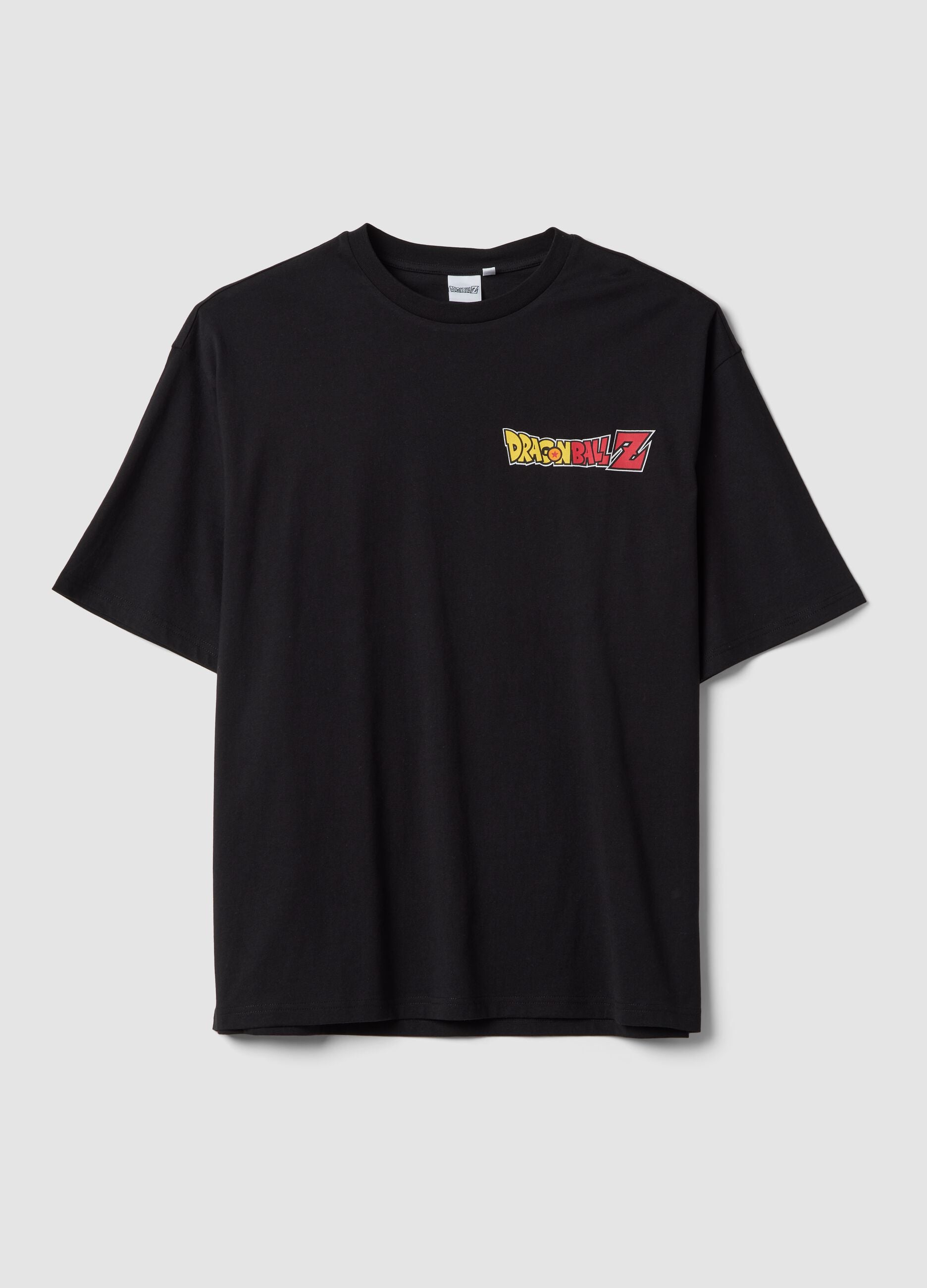 Black pure cotton T-shirt with Dragon Ball Z print