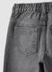 Grey cotton denim straight-fit jeans for girls_3
