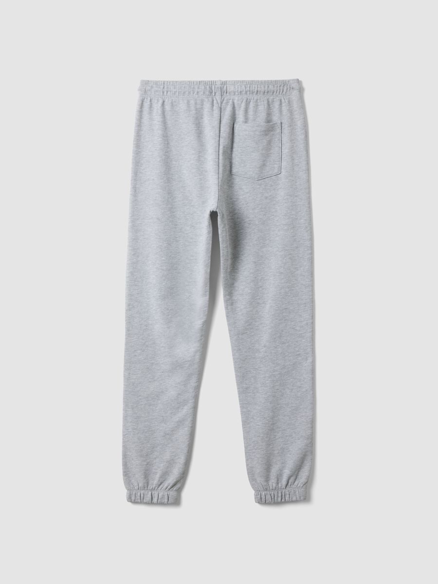 Grey organic cotton jogger trousers, regular fit, for boys_4