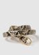 Multicolour Python-Print Slim Fit Belt with Gold Buckle_2