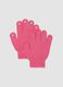 Pink knitted gloves with hearts_0