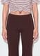Brown Flared Stretch Cotton Trousers_1