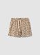 Multicolour heart-print pure organic cotton shorts for girls, regular fit_0