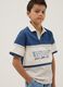 Blue pure cotton short-sleeve polo shirt_2