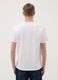 White pure cotton T-shirt with front print_3