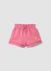 Girls&rsquo; Pink Stretch Cotton Shorts, Regular Fit_0
