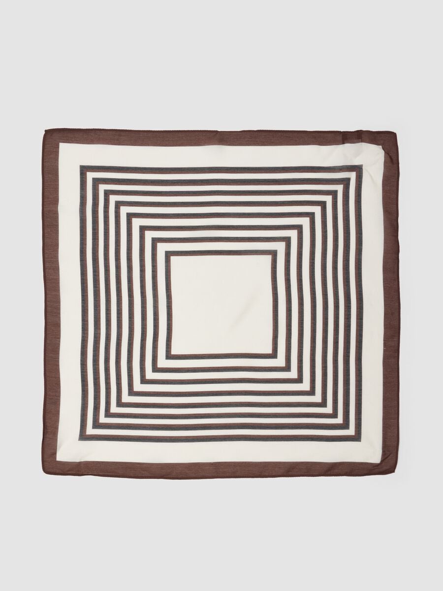 Foulard multicolor in misto modal e seta con fantasia_1