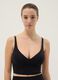 Black non-padded bra with adjustable straps_0