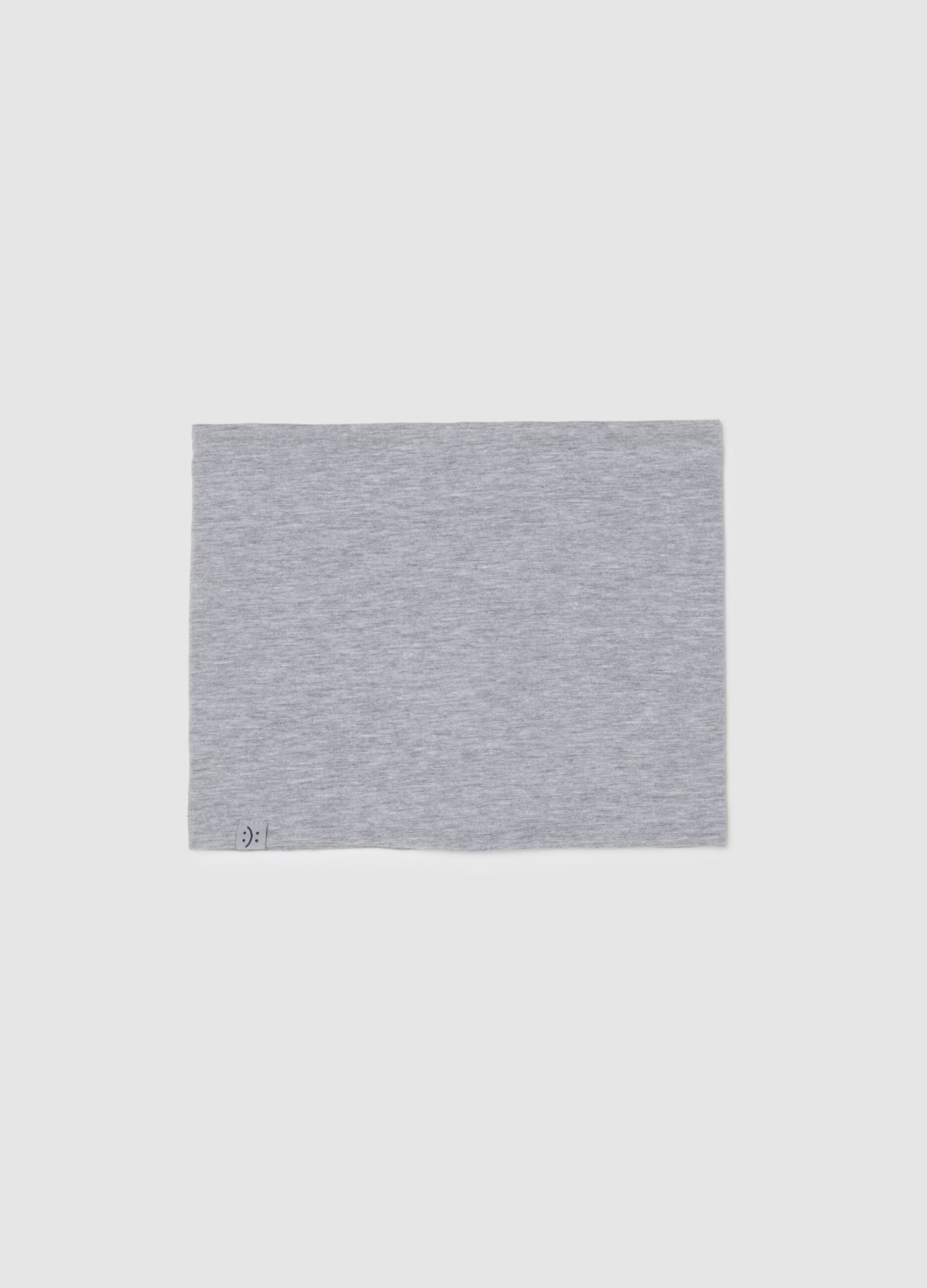Grey stretch cotton scarf