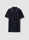 Blue stretch cotton polo shirt, regular fit_4