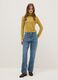 Yellow crew neck long-sleeve regular fit jumper_0