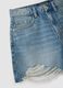 Light blue pure cotton denim shorts_5