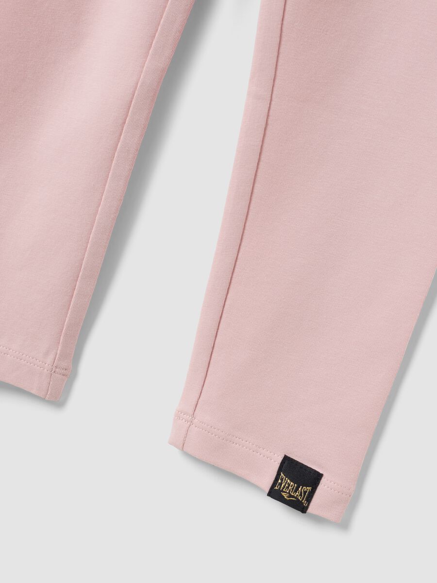 Girls&rsquo; pink stretch cotton regular-fit leggings_3