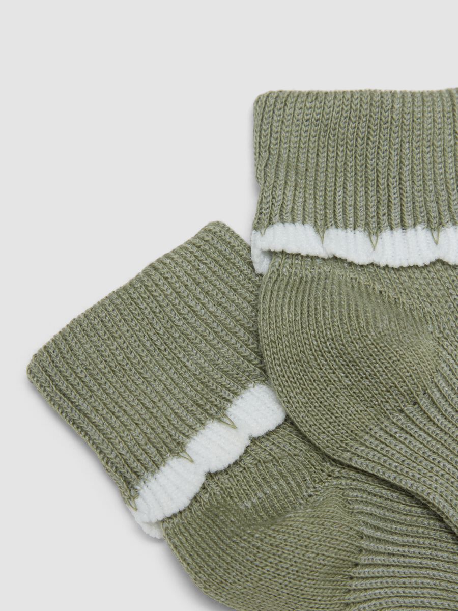2-pack of multicolour short cotton-blend socks for baby girl_1