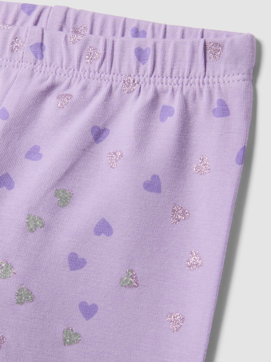 Bipack leggings in cotone elasticizzato multicolor per bimba_2
