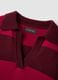 Red striped wool-blend polo collar jumper_5