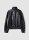 Black regular-fit jacket with zip and high collar_2