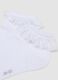 White organic cotton-blend ankle socks with ruffle trim for girls_1