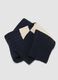 Blue stretch cotton blend tennis socks with stripes_2