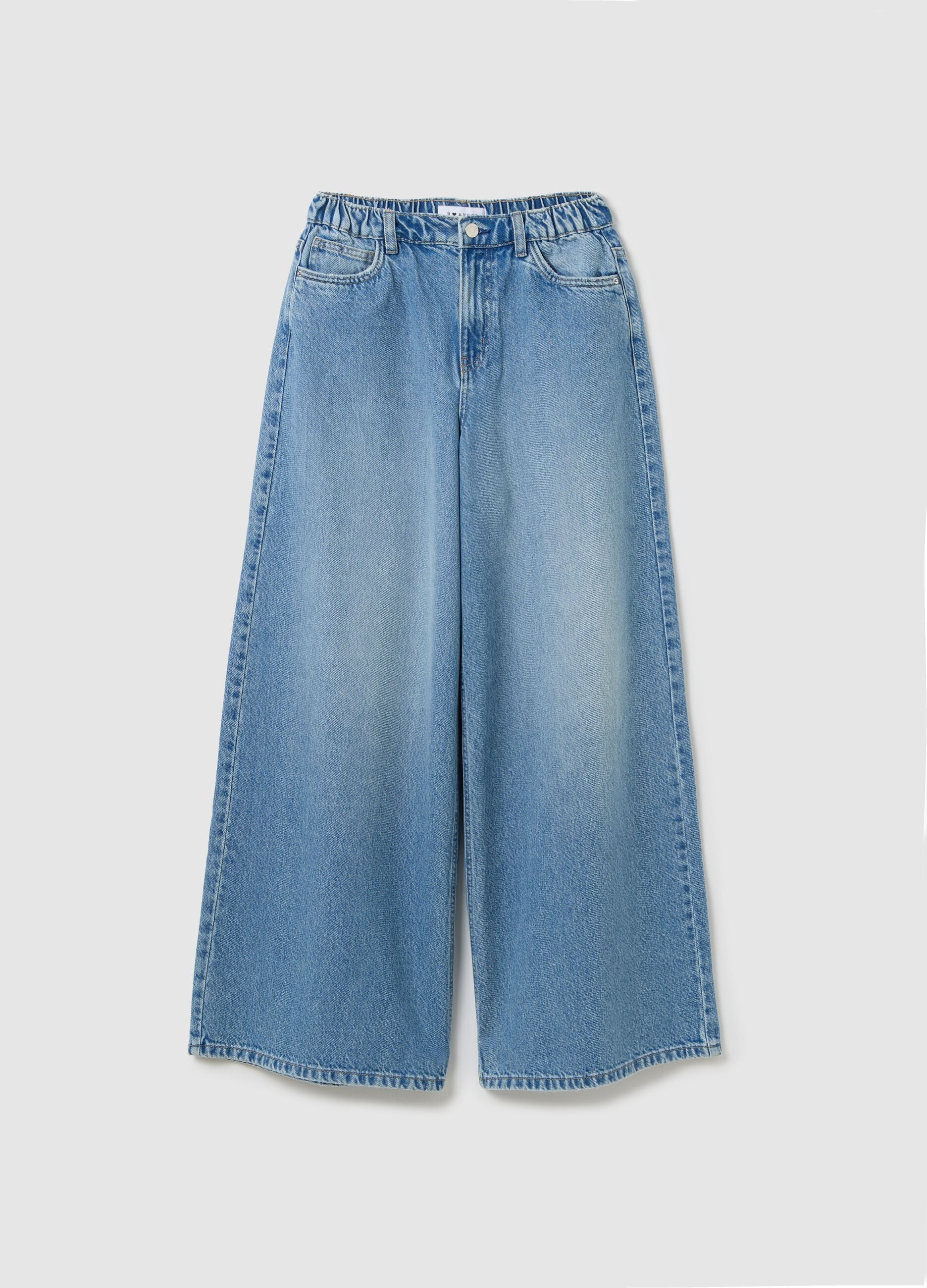 Wide Leg Jeans in Rigid Denim