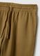 Brown cotton blend jogger trousers regular fit_5