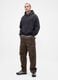 Brown Stretch Cotton Cargo Trousers_0