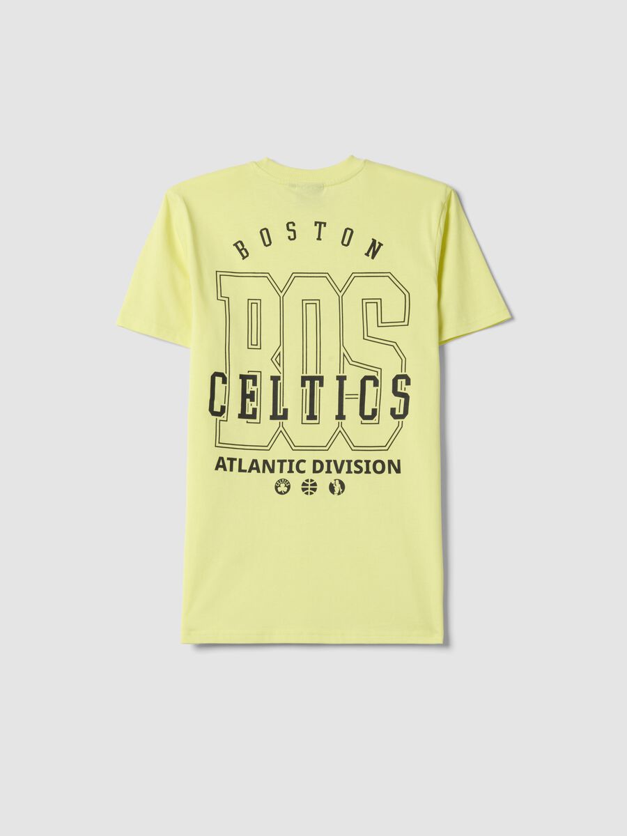 T-shirt in puro cotone gialla da ragazzo relaxed fit Celtics_4