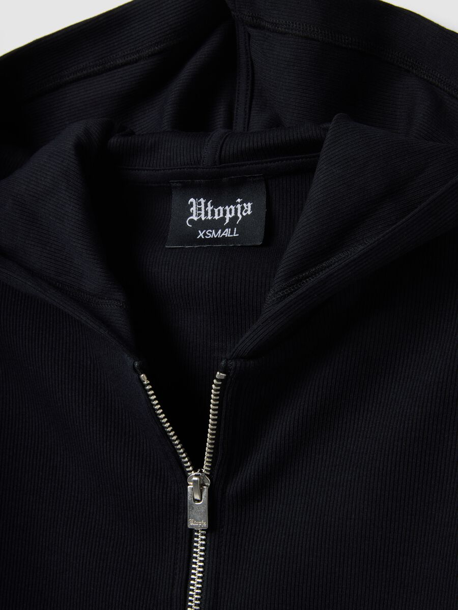 Ribbed Hoodie Black_7